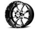 Moto Metal MO201 Chrome Center with Gloss Black Milled Lip 6-Lug Wheel; 20x12; -44mm Offset (10-24 4Runner)