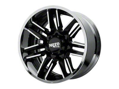 Moto Metal MO202 Gloss Black Machined Center with Chrome Lip 6-Lug Wheel; 22x10; -18mm Offset (2024 Tacoma)
