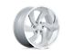 US Mag Desperado Silver Brushed Face Milled Diamond Cut Milled 6-Lug Wheel; 20x8; 1mm Offset (17-24 Titan)