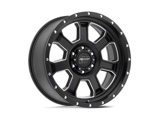 Pro Comp Wheels Sledge Satin Black Milled 6-Lug Wheel; 20x9; 0mm Offset (03-09 4Runner)