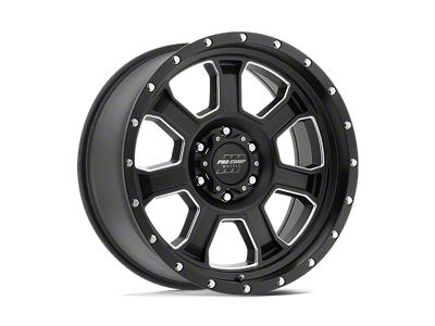 Pro Comp Wheels Sledge Satin Black Milled 6-Lug Wheel; 20x9; 0mm Offset (17-24 Titan)