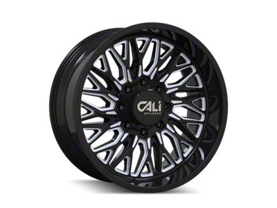Cali Off-Road Crusher Gloss Black Milled 6-Lug Wheel; 22x10; -19mm Offset (10-24 4Runner)