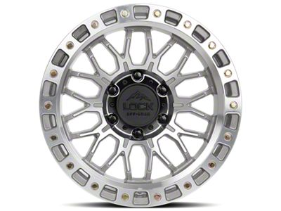 Lock Off-Road Combat Machining with Clear Coat 6-Lug Wheel; 17x9; -12mm Offset (2024 Tacoma)