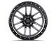 Lock Off-Road Krawler Matte Grey with Matte Black Ring 6-Lug Wheel; 17x9; 1mm Offset (10-24 4Runner)