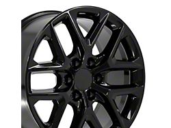 CV62 Gloss Black 6-Lug Wheel; 20x9; 28mm Offset (19-26 Silverado 1500)
