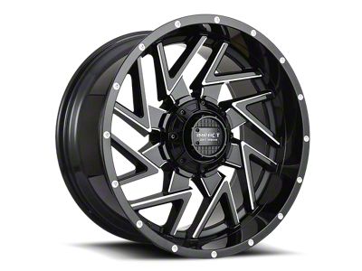 Impact Wheels 809 Gloss Black Milled 6-Lug Wheel; 20x10; -12mm Offset (17-24 Titan)