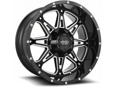 Impact Wheels 810 Gloss Black Milled 6-Lug Wheel; 20x10; -12mm Offset (05-15 Tacoma)