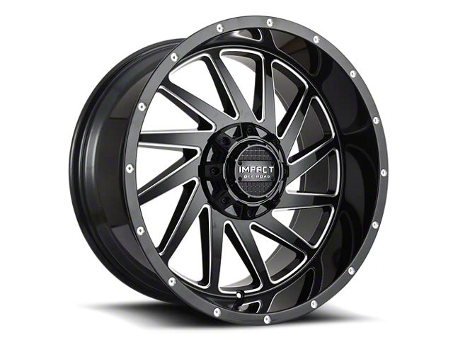 Impact Wheels 811 Gloss Black Milled 6-Lug Wheel; 20x10; -12mm Offset (22-24 Tundra)