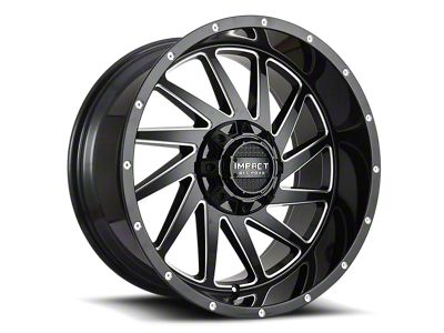 Impact Wheels 811 Gloss Black Milled 6-Lug Wheel; 20x10; -12mm Offset (16-23 Tacoma)