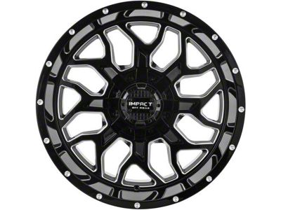 Impact Wheels 813 Gloss Black Milled 6-Lug Wheel; 20x10; -12mm Offset (16-23 Tacoma)