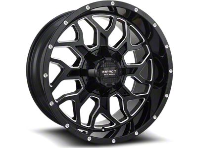 Impact Wheels 813 Gloss Black Milled 6-Lug Wheel; 20x12; -44mm Offset (05-15 Tacoma)