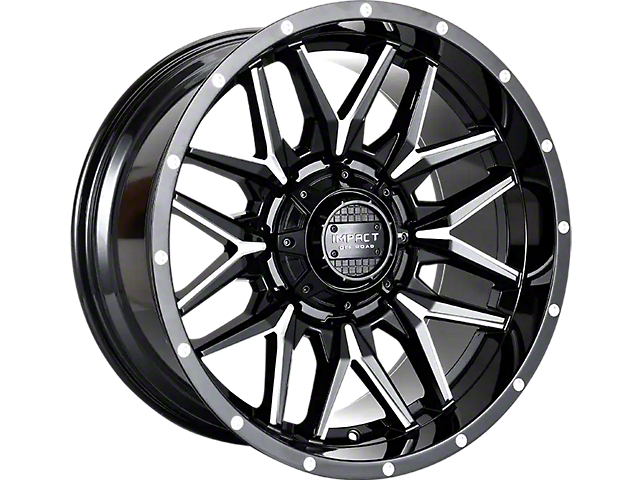 Impact Wheels 819 Gloss Black Milled 6-Lug Wheel; 18x9; 0mm Offset (16-23 Titan XD)