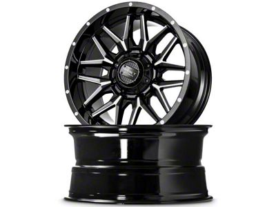 Impact Wheels 819 Gloss Black Milled 6-Lug Wheel; 20x10; -12mm Offset (03-09 4Runner)