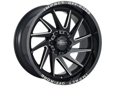 Impact Wheels 824 Gloss Black Milled 6-Lug Wheel; 20x10; -12mm Offset (05-15 Tacoma)