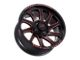Impact Wheels 825 Gloss Black and Red Milled 6-Lug Wheel; 20x10; -12mm Offset (22-24 Tundra)