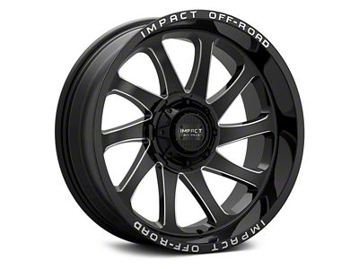 Impact Wheels 825 Gloss Black Milled 6-Lug Wheel; 20x10; -12mm Offset (03-09 4Runner)