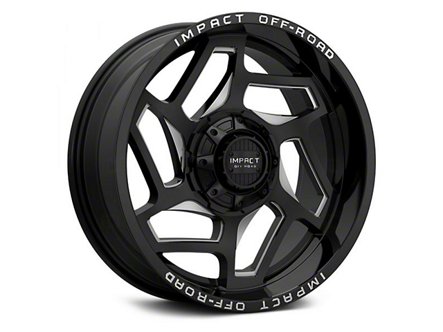Impact Wheels 826 Gloss Black Milled 6-Lug Wheel; 20x10; -12mm Offset (07-14 Tahoe)