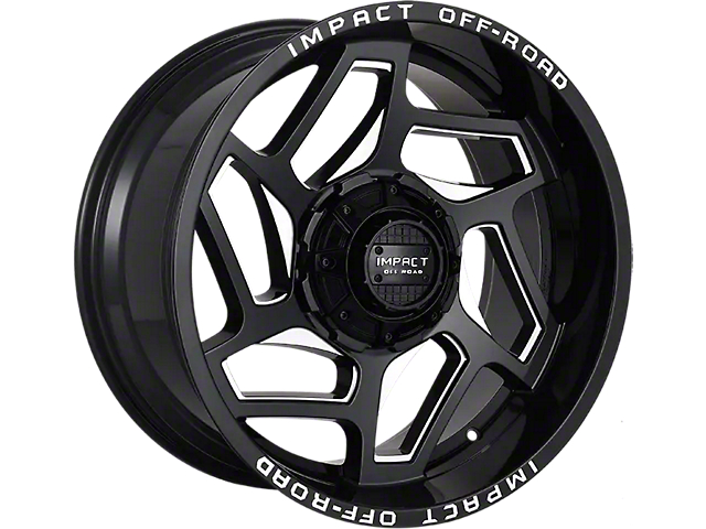 Impact Wheels 826 Gloss Black Milled 6-Lug Wheel; 22x12; -44mm Offset (07-14 Tahoe)