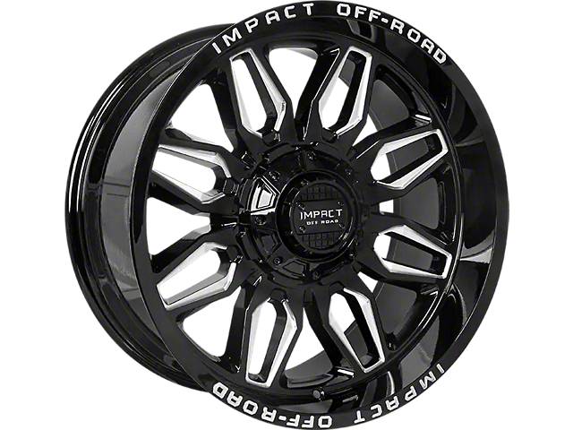 Impact Wheels 827 Gloss Black Milled 6-Lug Wheel; 20x10; -12mm Offset (10-23 4Runner)