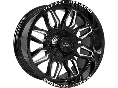 Impact Wheels 827 Gloss Black Milled 6-Lug Wheel; 20x10; -12mm Offset (22-24 Tundra)
