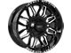 Impact Wheels 827 Gloss Black Milled 6-Lug Wheel; 20x10; -12mm Offset (05-15 Tacoma)