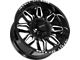 Impact Wheels 827 Gloss Black Milled 6-Lug Wheel; 20x10; -12mm Offset (03-09 4Runner)