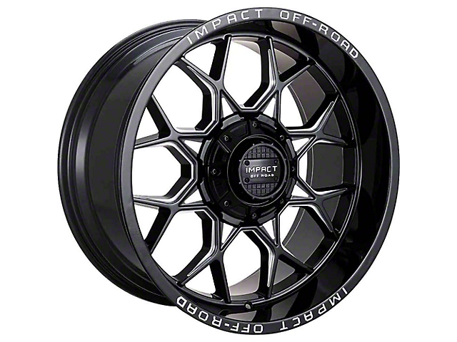 Impact Wheels 828 Gloss Black Milled 6-Lug Wheel; 20x10; -12mm Offset (07-14 Tahoe)