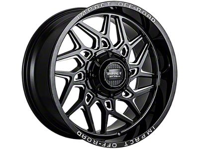 Impact Wheels 829 Gloss Black Milled 6-Lug Wheel; 20x10; -12mm Offset (05-15 Tacoma)