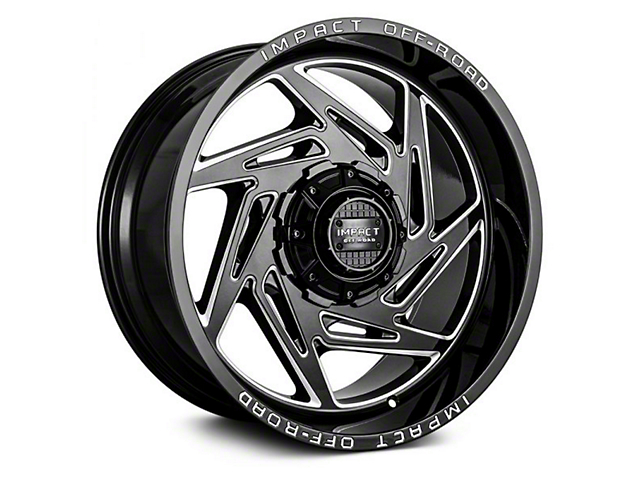 Impact Wheels 830 Gloss Black Milled 6-Lug Wheel; 20x10; -12mm Offset (07-14 Tahoe)