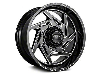Impact Wheels 830 Gloss Black Milled 6-Lug Wheel; 20x10; -12mm Offset (22-24 Bronco Raptor)
