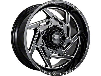 Impact Wheels 830 Gloss Black Milled 6-Lug Wheel; 22x12; -44mm Offset (16-23 Tacoma)