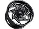 Impact Wheels 830 Gloss Black Milled 6-Lug Wheel; 22x12; -44mm Offset (21-24 Bronco, Excluding Raptor)