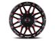 Impact Wheels 819 Gloss Black and Red Milled 6-Lug Wheel; 17x9; 0mm Offset (10-24 4Runner)