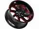 Off-Road Monster M22 Gloss Black Candy Red Milled 6-Lug Wheel; 20x10; -19mm Offset (21-24 Bronco, Excluding Raptor)