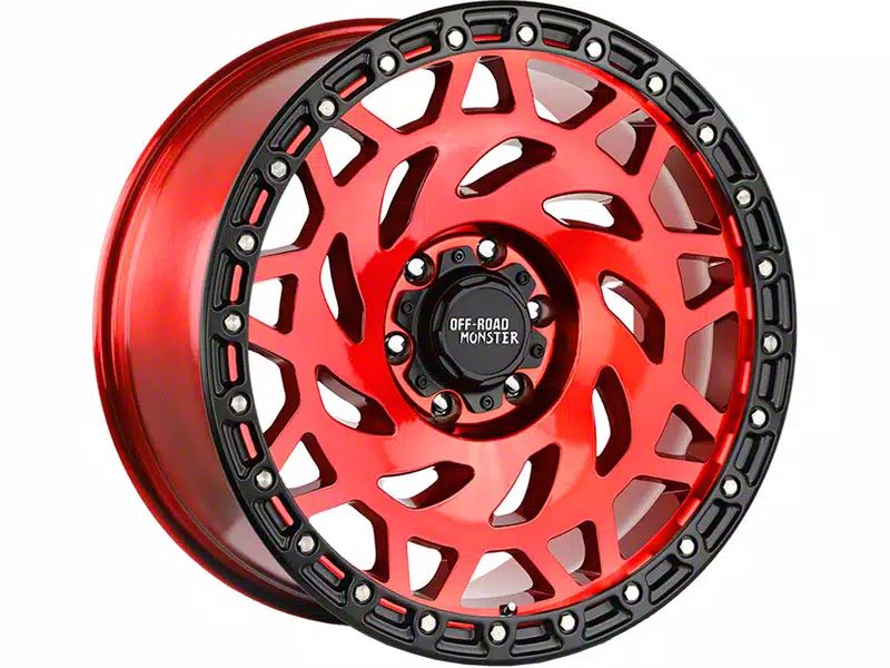 Off-Road Monster Titan XD M50 Candy Red 6-Lug Wheel; 20x9.5; -12mm ...