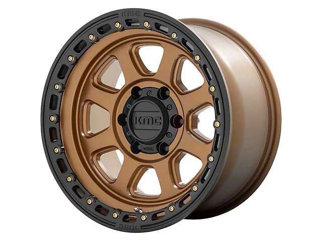KMC Chase Matte Bronze with Black Lip 6-Lug Wheel; 17x9; 0mm Offset (07-14 Tahoe)