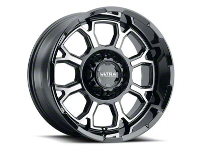 Ultra Wheels Commander Gloss Black Machined 6-Lug Wheel; 17x9; 18mm Offset (2024 Tacoma)