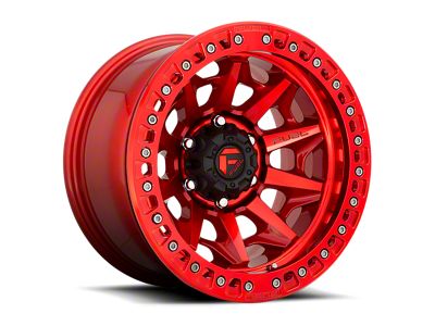 Fuel Wheels Covert Beadlock Candy Red 6-Lug Wheel; 17x9; -15mm Offset (2024 Tacoma)