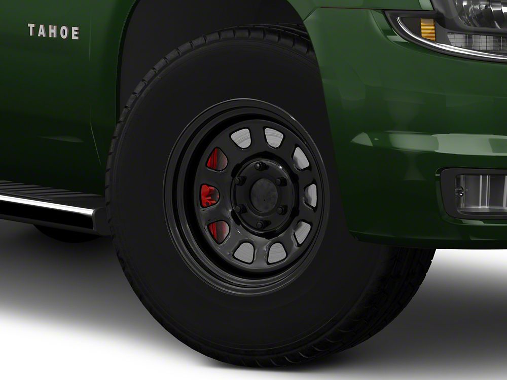 Mammoth Vex Satin Black Machined 6-Lug Wheel; 17x9; -6mm