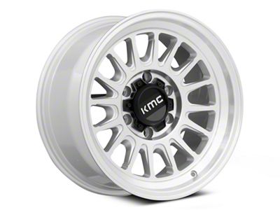 KMC Impact Ol Silver Machined 6-Lug Wheel; 17x8.5; 0mm Offset (10-24 4Runner)