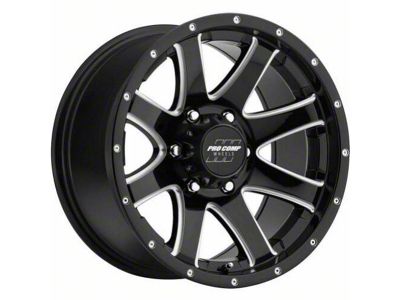 Pro Comp Wheels Patriot Gloss Black Milled 6-Lug Wheel; 17x9; -6mm Offset (2024 Tacoma)