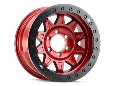 Dirty Life Roadkill Race Crimson Candy Red Beadlock 6-Lug Wheel; 17x9; -14mm Offset (2024 Tacoma)