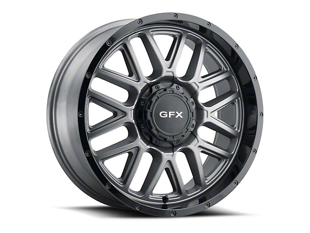 G-FX TM-5 Matte Gray with Matte Black Lip 6-Lug Wheel; 17x8.5; 0mm Offset (07-14 Tahoe)