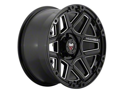 Mamba Offroad Wheels Type M23 Gloss Black Machined 6-Lug Wheel; 17x9; 12mm Offset (2024 Tacoma)