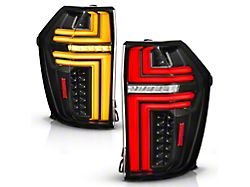 Anzo Full LED Tail Lights with Sequential Turn Signal; Black Housing; Clear Lens (21-26 Tahoe)