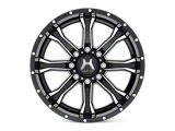 Hartes Metal Strike Gloss Black Milled 6-Lug Wheel; 20x10; -18mm Offset (99-06 Silverado 1500)