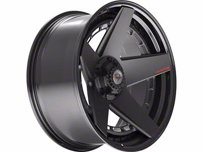 4Play 4PF5 Matte Black Center with Gloss Black Barrel 6-Lug Wheel; 20x9; 0mm Offset (16-24 Titan XD)