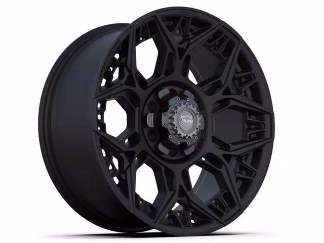 4Play 4PS60 Satin Black 6-Lug Wheel; 22x9; 0mm Offset (22-24 Bronco Raptor)