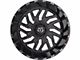TIS 544BM Gloss Black Milled 6-Lug Wheel; 20x9; 0mm Offset (16-24 Titan XD)