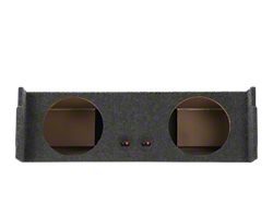 Dual 12-Inch Behind Third Row Seat Ported Down Firing Subwoofer Box; Carpeted (07-26 Tahoe)